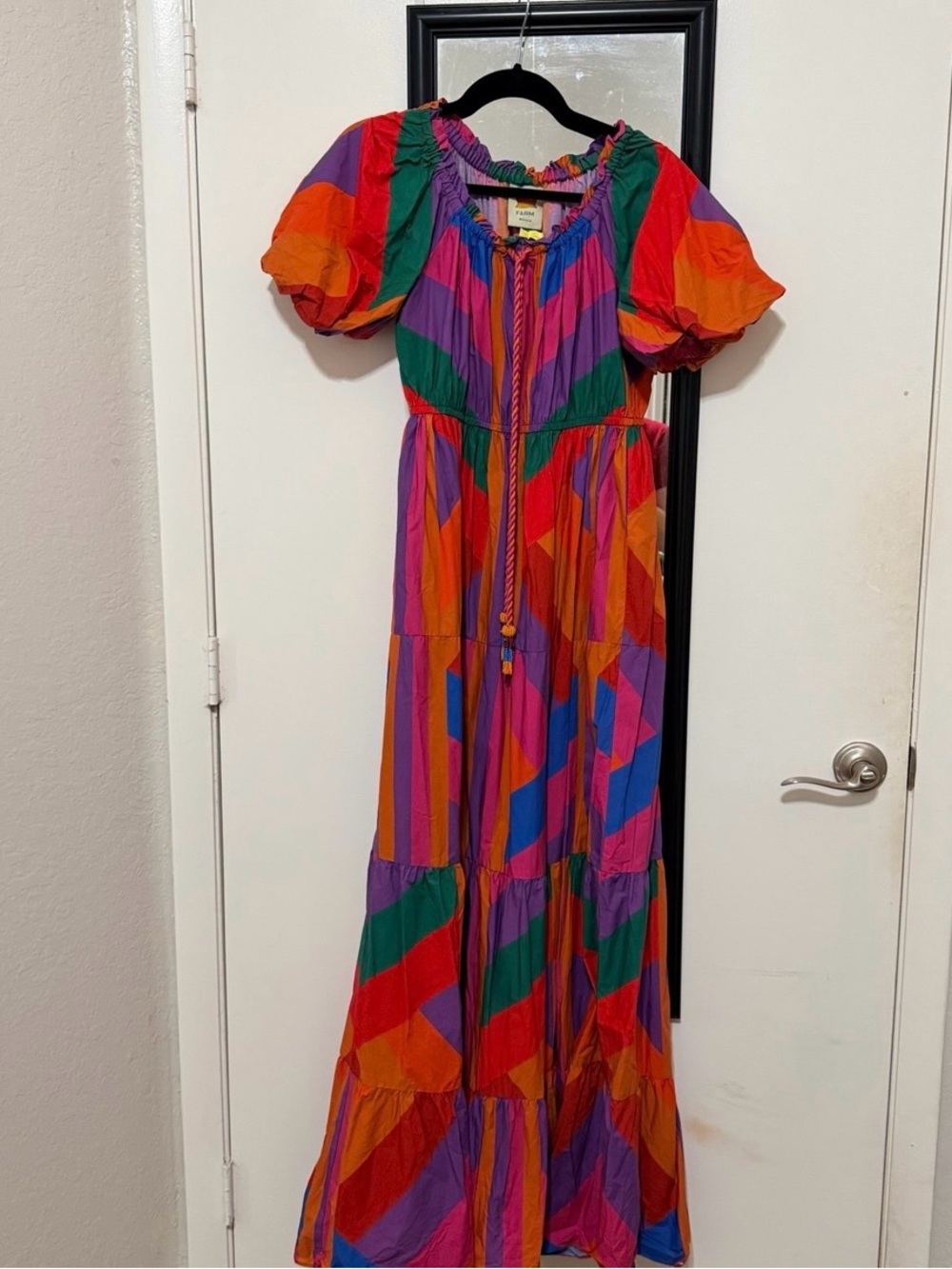 FARM Rio Amanda Striped Maxi Dress